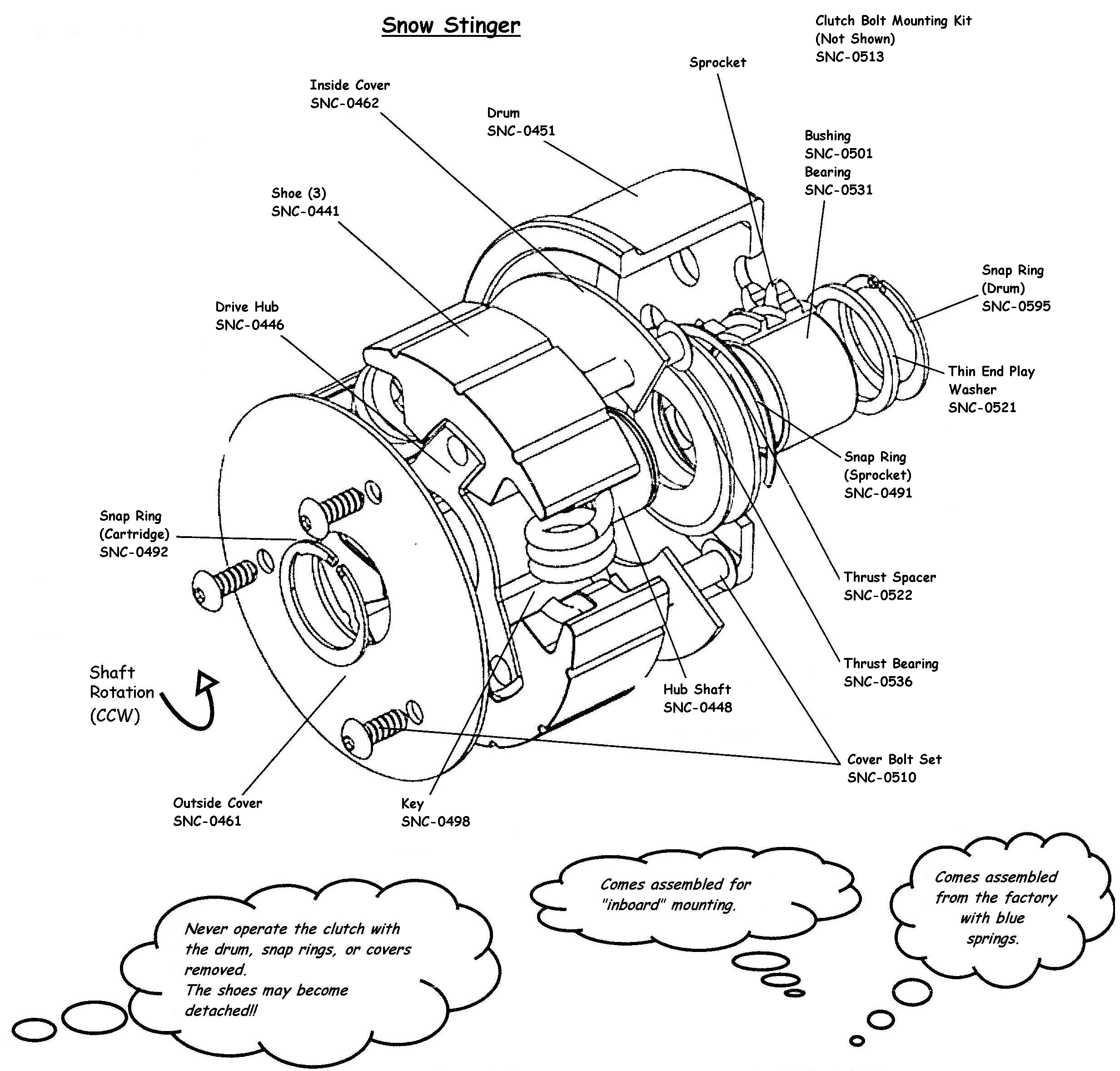 Olson Brother's - Stinger Clutch Parts